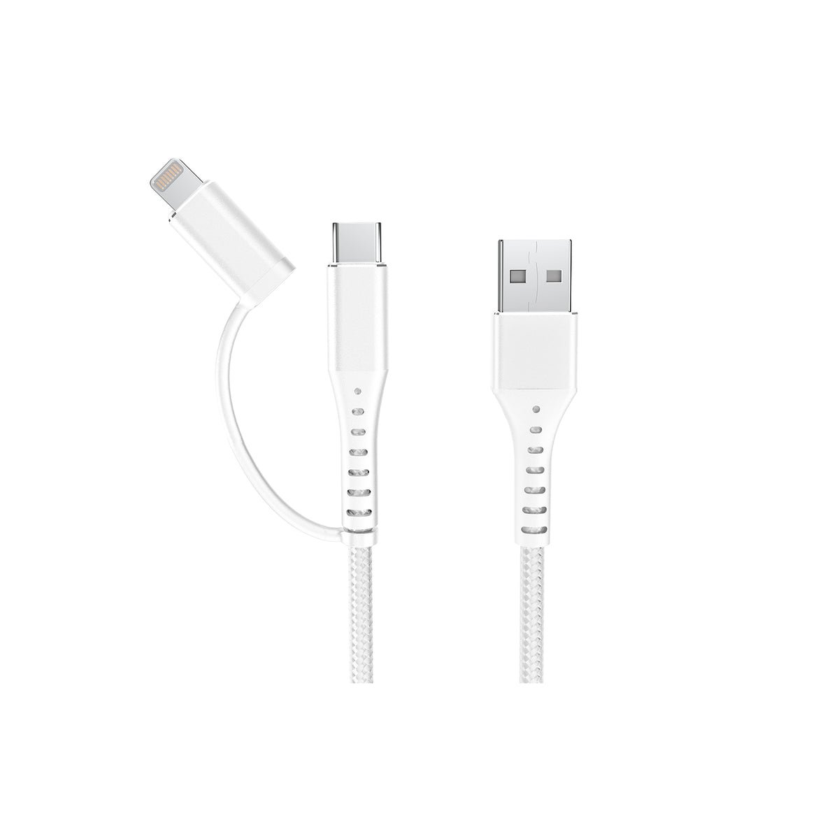 USB-A - USB-C-Kabel mit Made for iPhone Lightning-Adapter